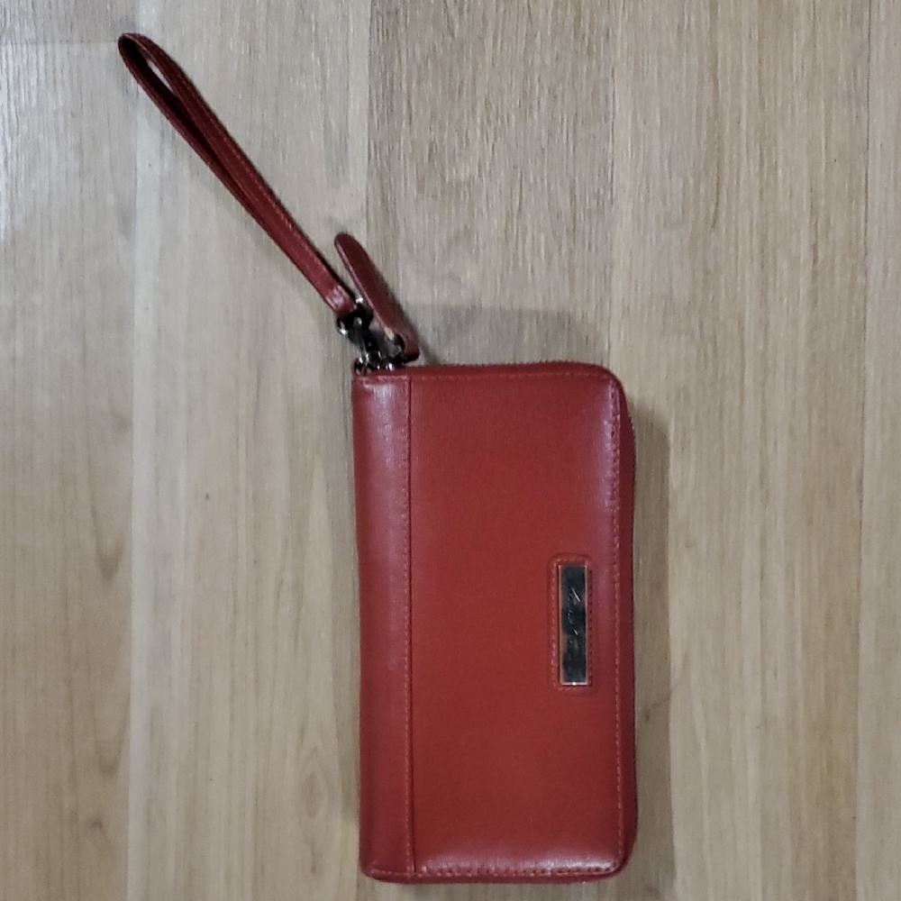 Kenneth Cole Red Leather Wristlet
